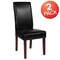 Emma and Oliver Two Mid-Century Parson's Chairs and Finished Hardwood Frame for Kitchen, Dining Room & More